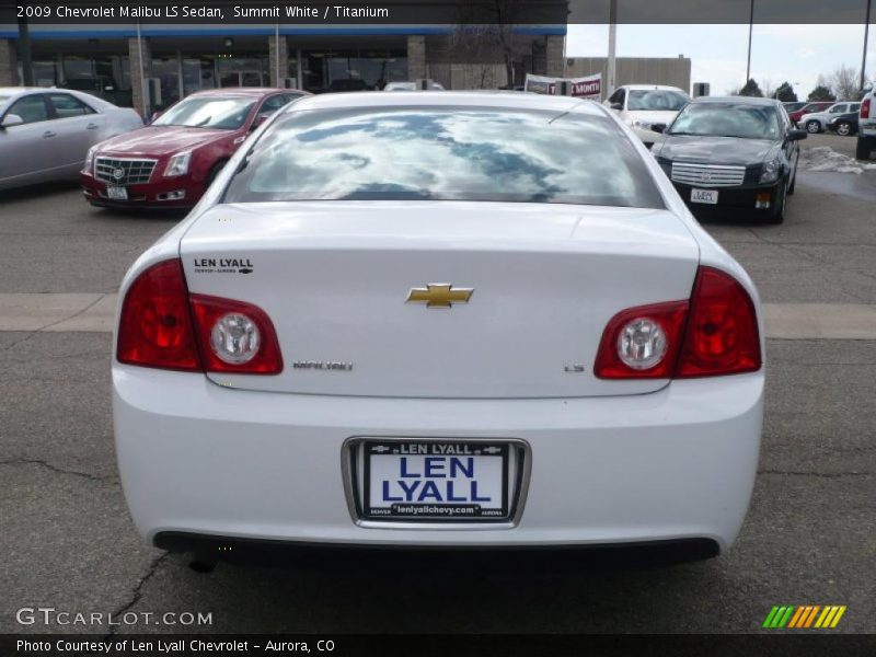 Summit White / Titanium 2009 Chevrolet Malibu LS Sedan