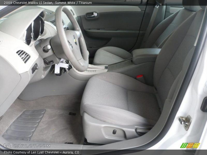 Summit White / Titanium 2009 Chevrolet Malibu LS Sedan