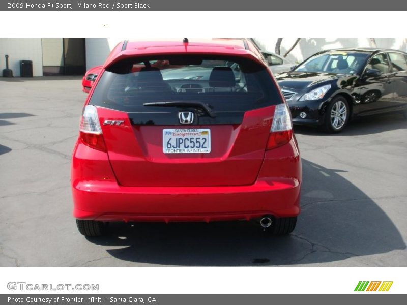 Milano Red / Sport Black 2009 Honda Fit Sport