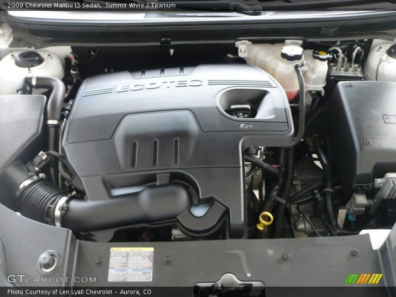 Summit White / Titanium 2009 Chevrolet Malibu LS Sedan
