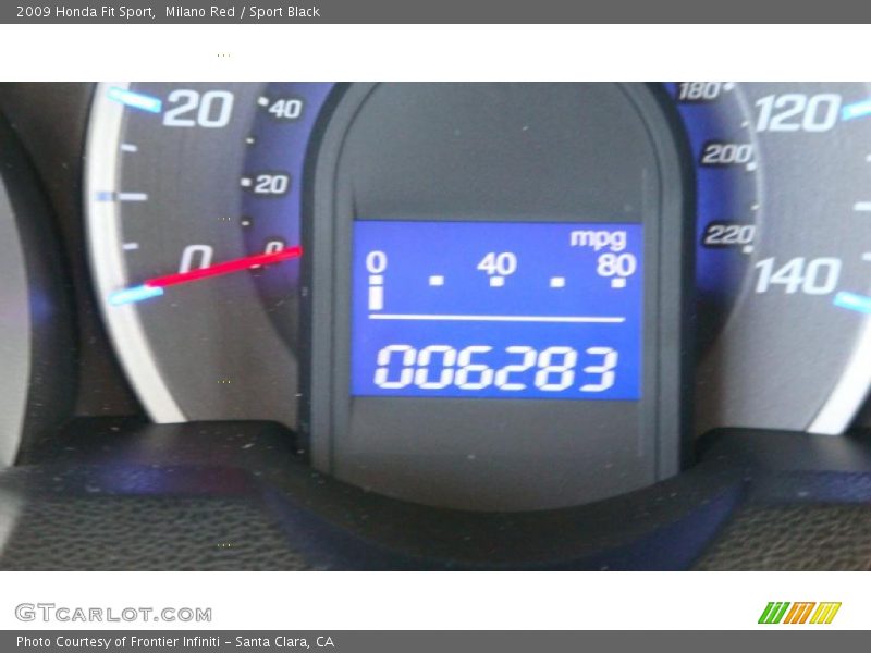 Milano Red / Sport Black 2009 Honda Fit Sport