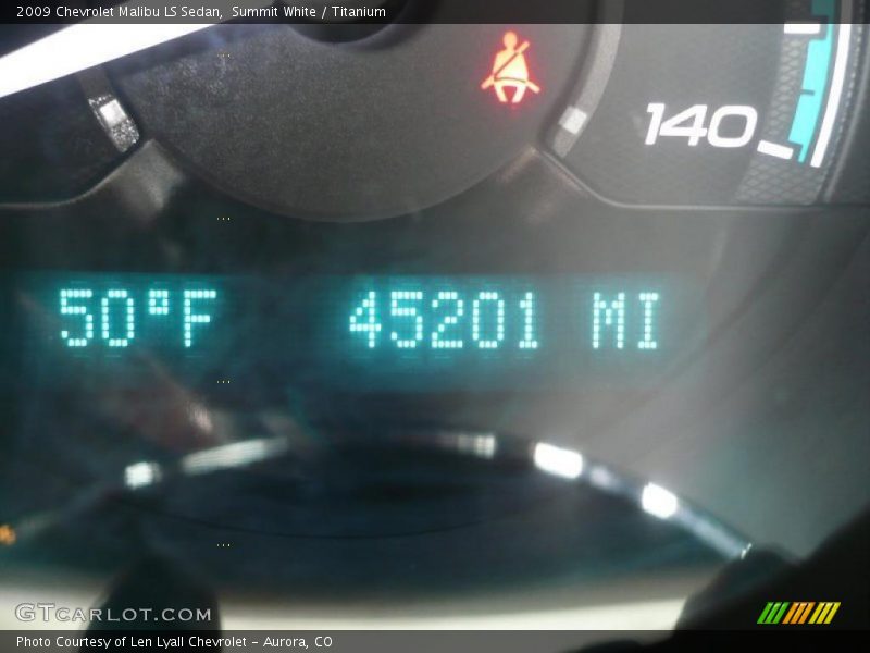 Summit White / Titanium 2009 Chevrolet Malibu LS Sedan