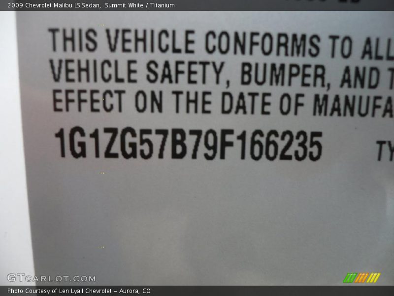 Summit White / Titanium 2009 Chevrolet Malibu LS Sedan