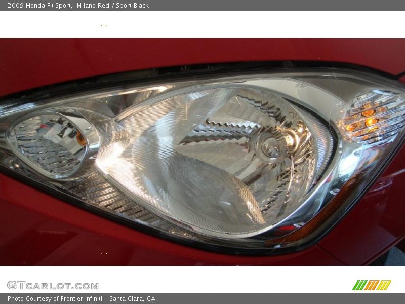 Milano Red / Sport Black 2009 Honda Fit Sport