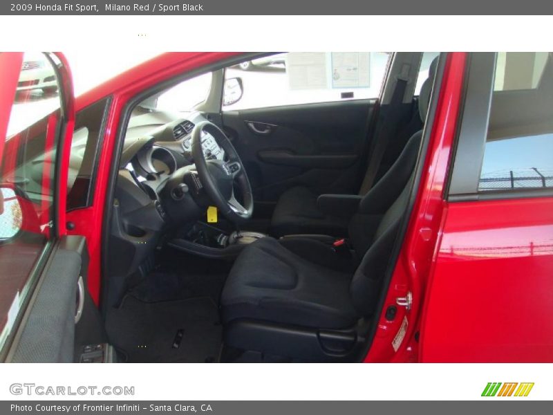 Milano Red / Sport Black 2009 Honda Fit Sport