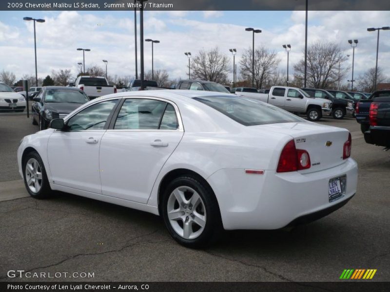 Summit White / Titanium 2009 Chevrolet Malibu LS Sedan