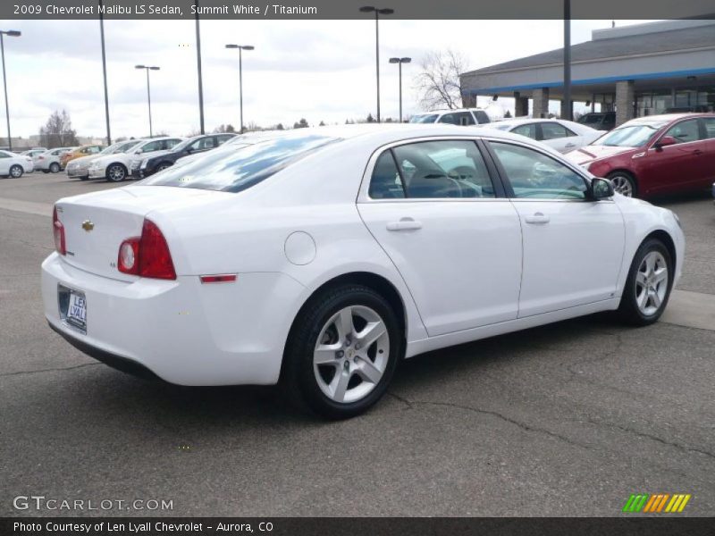 Summit White / Titanium 2009 Chevrolet Malibu LS Sedan