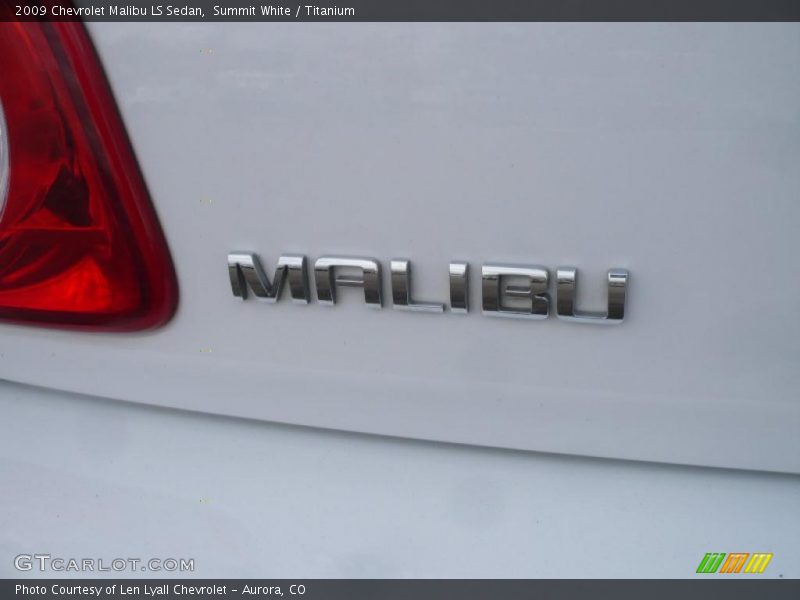 Summit White / Titanium 2009 Chevrolet Malibu LS Sedan