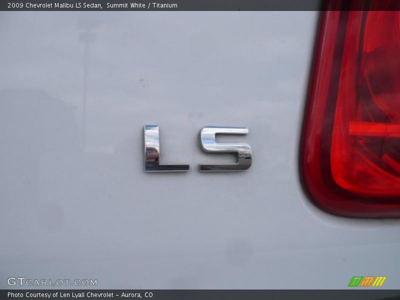 Summit White / Titanium 2009 Chevrolet Malibu LS Sedan