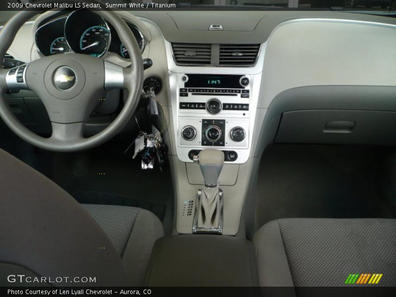 Summit White / Titanium 2009 Chevrolet Malibu LS Sedan
