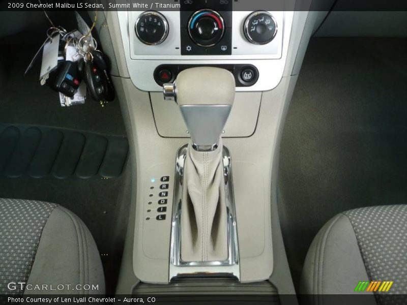 Summit White / Titanium 2009 Chevrolet Malibu LS Sedan