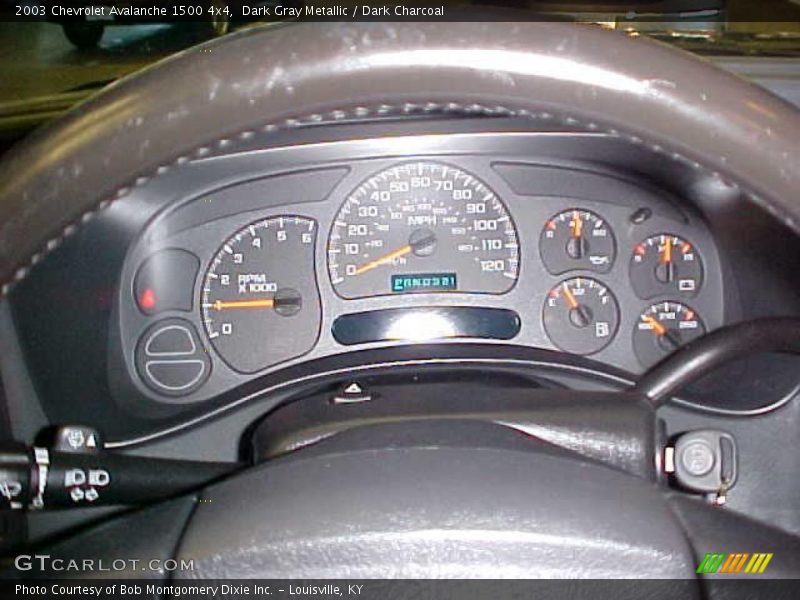 Dark Gray Metallic / Dark Charcoal 2003 Chevrolet Avalanche 1500 4x4