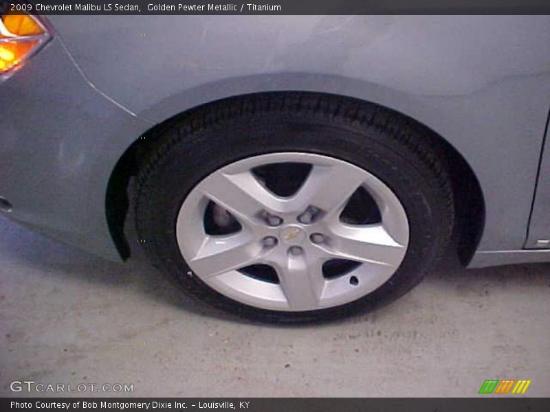 Golden Pewter Metallic / Titanium 2009 Chevrolet Malibu LS Sedan