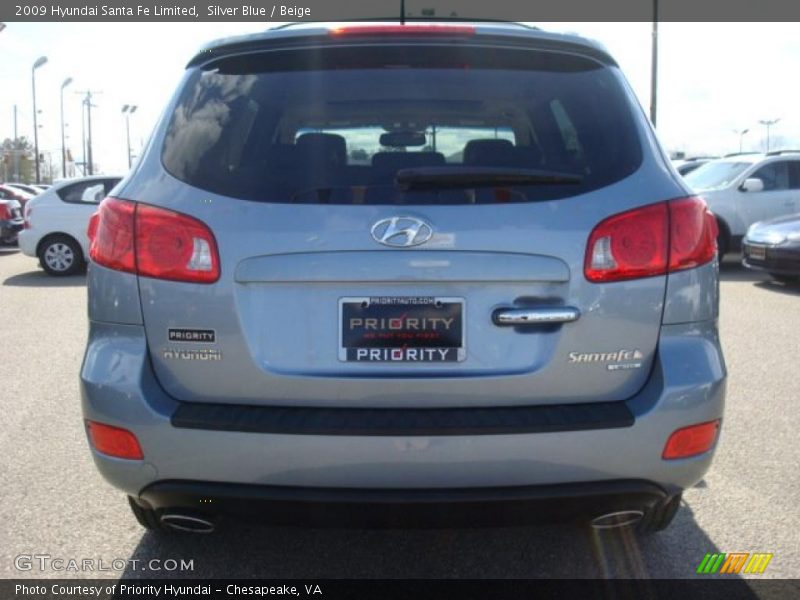 Silver Blue / Beige 2009 Hyundai Santa Fe Limited