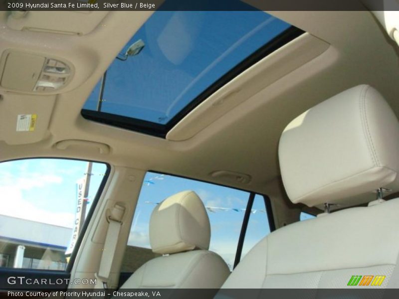 Silver Blue / Beige 2009 Hyundai Santa Fe Limited