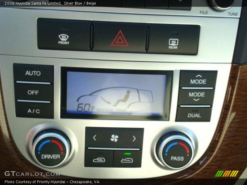 Silver Blue / Beige 2009 Hyundai Santa Fe Limited