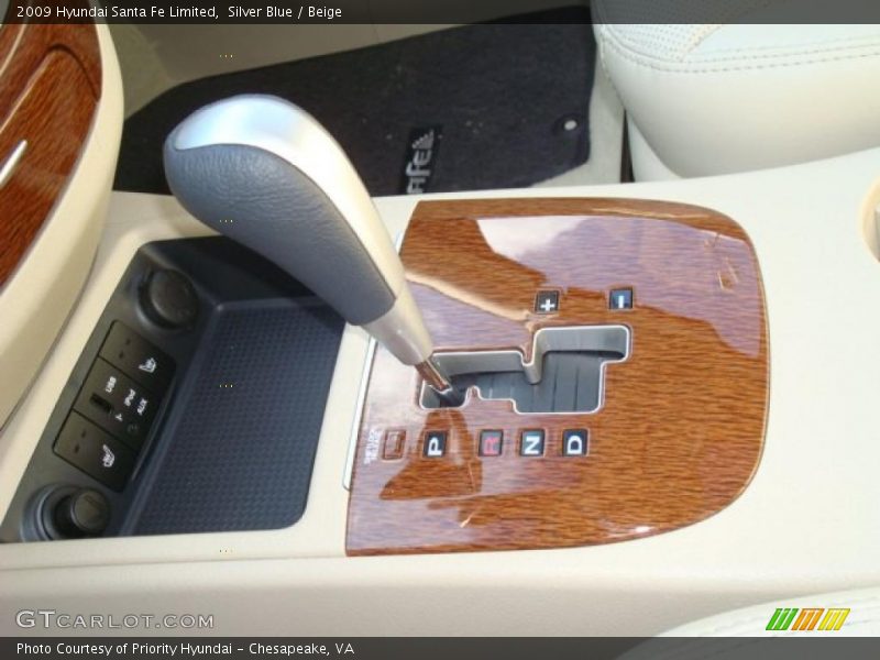 Silver Blue / Beige 2009 Hyundai Santa Fe Limited