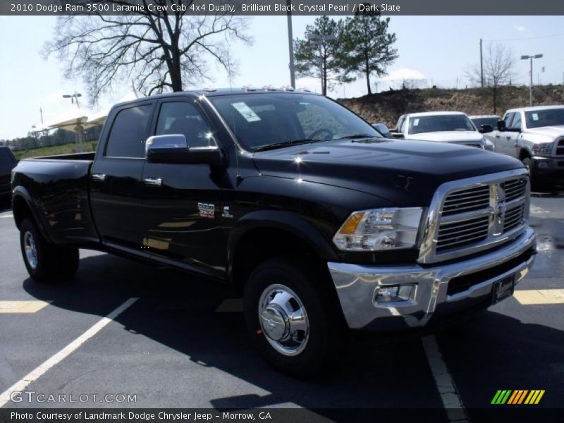Brilliant Black Crystal Pearl / Dark Slate 2010 Dodge Ram 3500 Laramie Crew Cab 4x4 Dually