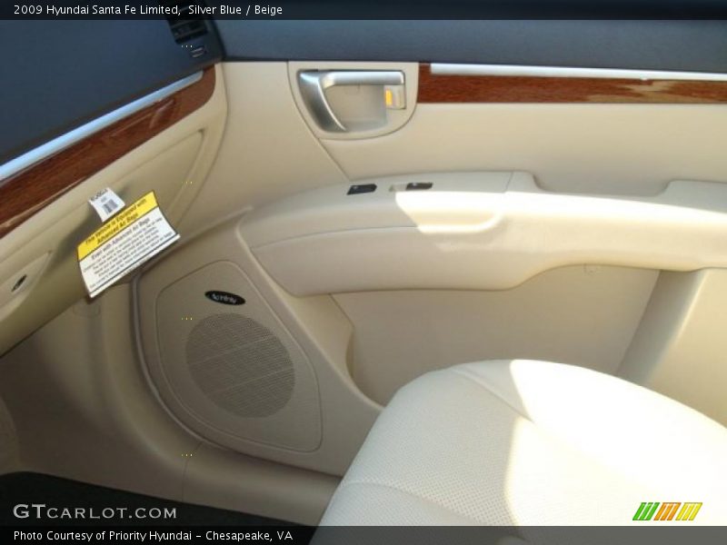 Silver Blue / Beige 2009 Hyundai Santa Fe Limited