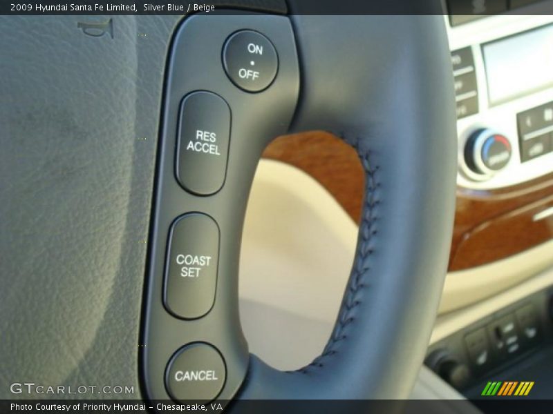 Silver Blue / Beige 2009 Hyundai Santa Fe Limited