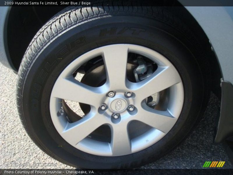 Silver Blue / Beige 2009 Hyundai Santa Fe Limited