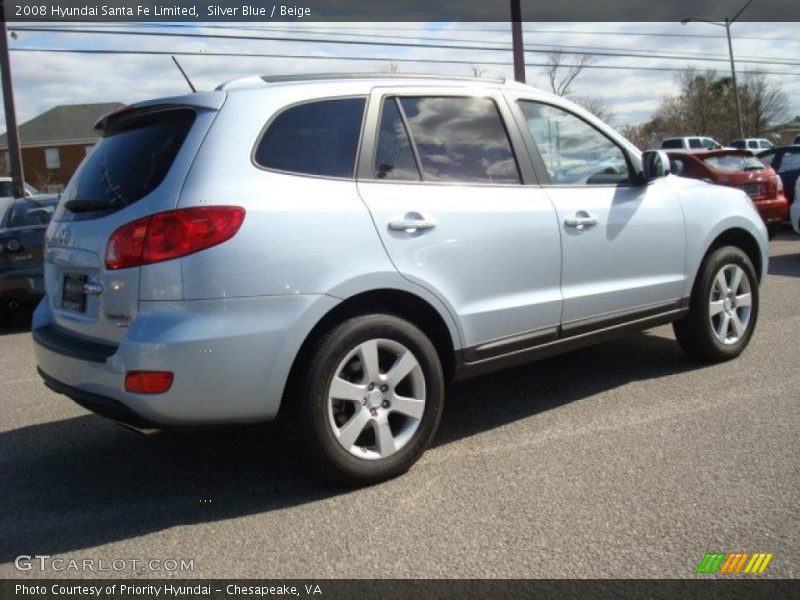 Silver Blue / Beige 2008 Hyundai Santa Fe Limited