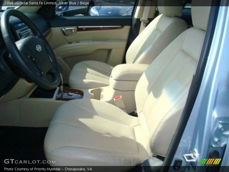 Silver Blue / Beige 2008 Hyundai Santa Fe Limited