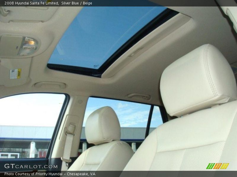 Silver Blue / Beige 2008 Hyundai Santa Fe Limited