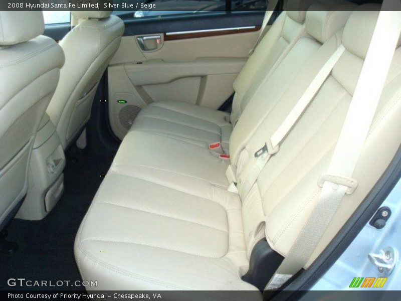 Silver Blue / Beige 2008 Hyundai Santa Fe Limited