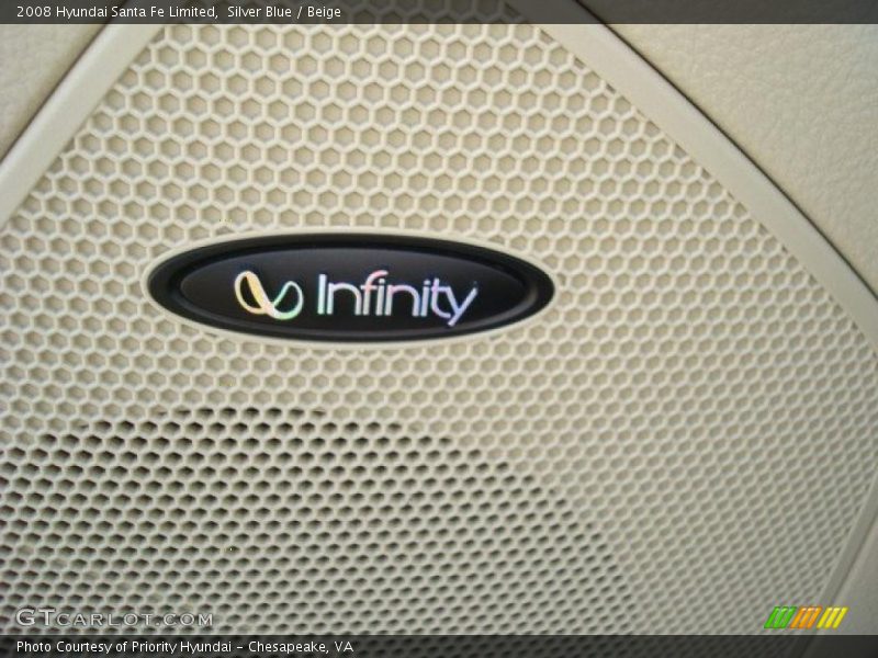 Silver Blue / Beige 2008 Hyundai Santa Fe Limited