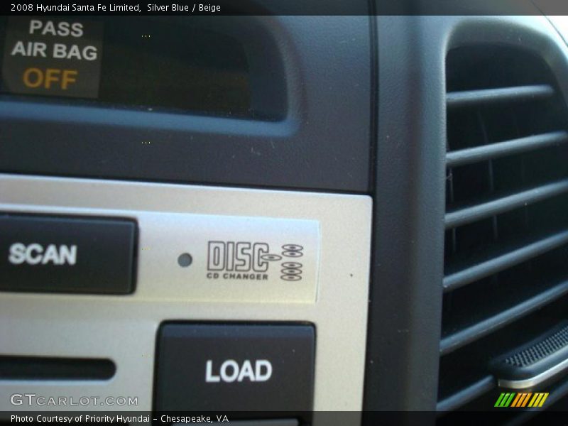 Silver Blue / Beige 2008 Hyundai Santa Fe Limited