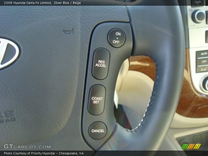 Silver Blue / Beige 2008 Hyundai Santa Fe Limited