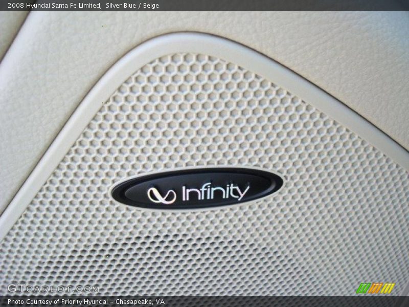 Silver Blue / Beige 2008 Hyundai Santa Fe Limited