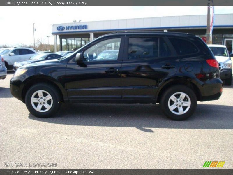 Ebony Black / Gray 2009 Hyundai Santa Fe GLS