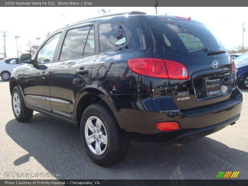 Ebony Black / Gray 2009 Hyundai Santa Fe GLS
