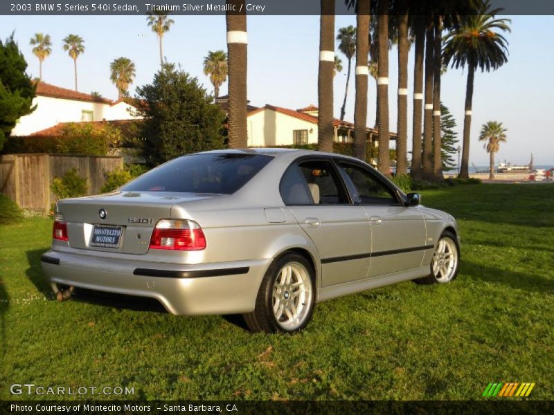 Titanium Silver Metallic / Grey 2003 BMW 5 Series 540i Sedan