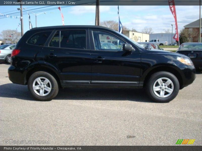Ebony Black / Gray 2009 Hyundai Santa Fe GLS