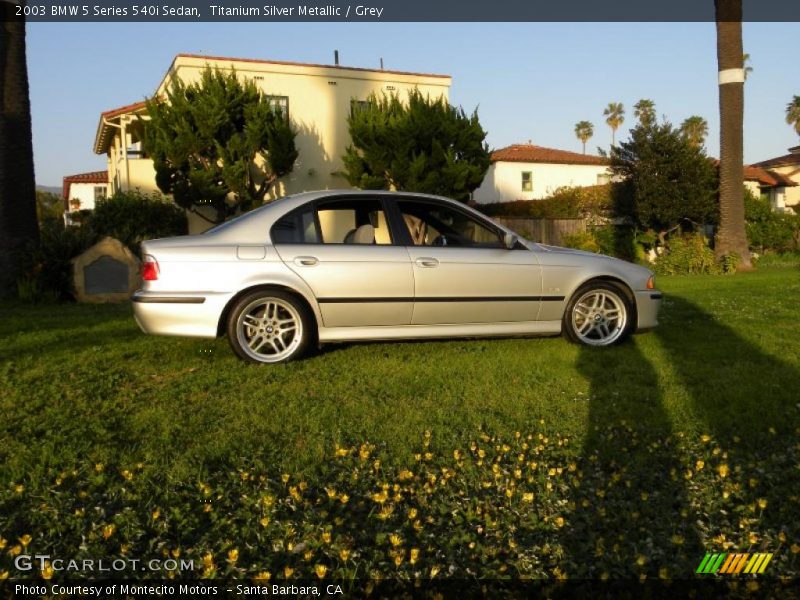Titanium Silver Metallic / Grey 2003 BMW 5 Series 540i Sedan