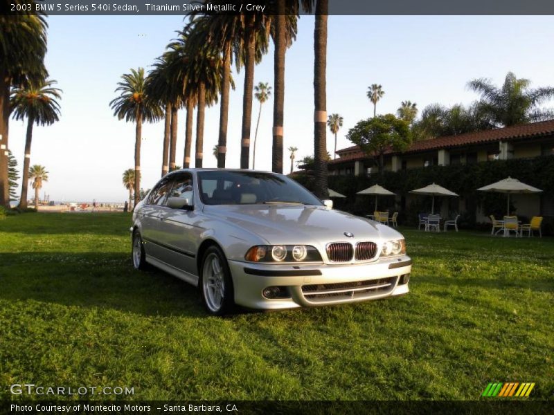 Titanium Silver Metallic / Grey 2003 BMW 5 Series 540i Sedan