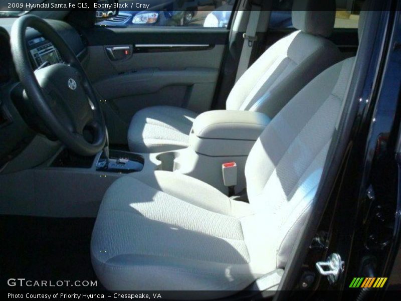 Ebony Black / Gray 2009 Hyundai Santa Fe GLS