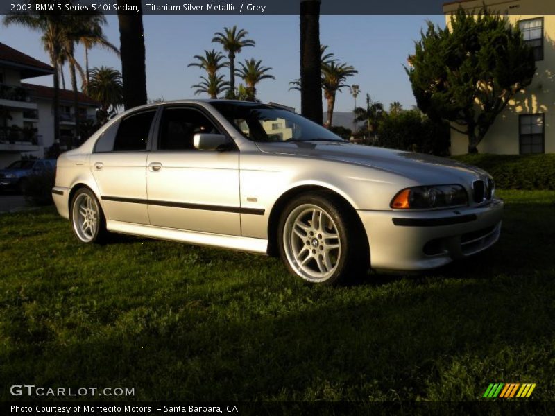 Titanium Silver Metallic / Grey 2003 BMW 5 Series 540i Sedan