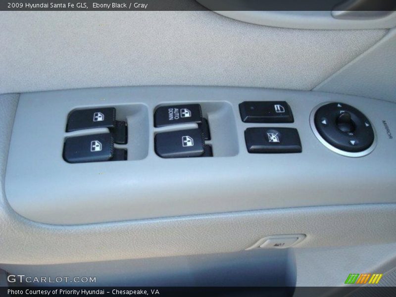 Ebony Black / Gray 2009 Hyundai Santa Fe GLS