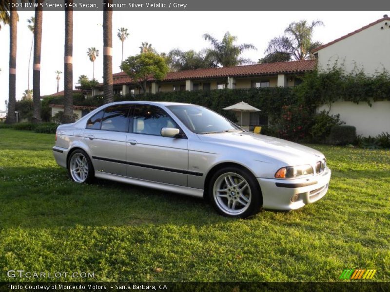 Titanium Silver Metallic / Grey 2003 BMW 5 Series 540i Sedan