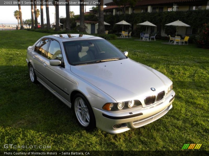 Titanium Silver Metallic / Grey 2003 BMW 5 Series 540i Sedan