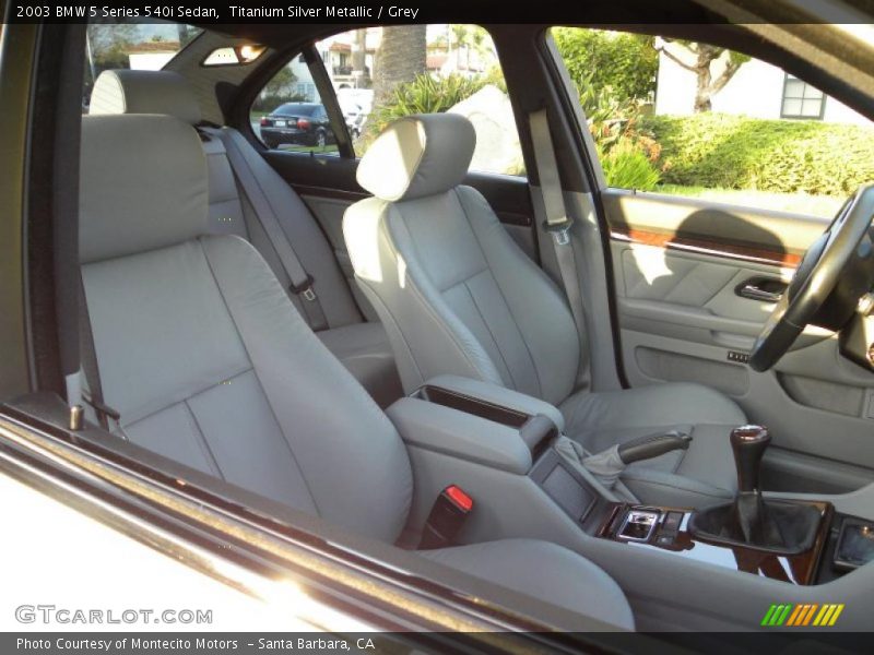 Titanium Silver Metallic / Grey 2003 BMW 5 Series 540i Sedan