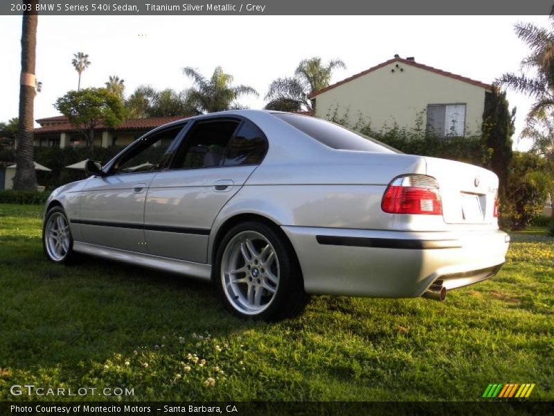 Titanium Silver Metallic / Grey 2003 BMW 5 Series 540i Sedan