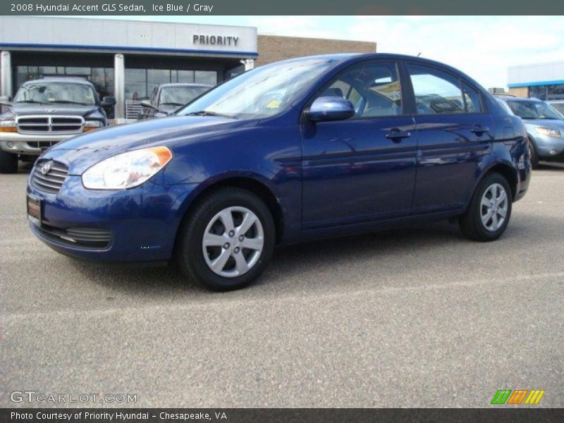 Ice Blue / Gray 2008 Hyundai Accent GLS Sedan