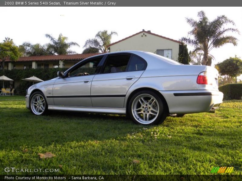 Titanium Silver Metallic / Grey 2003 BMW 5 Series 540i Sedan