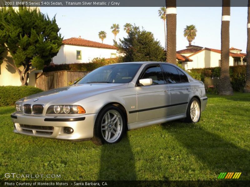 Titanium Silver Metallic / Grey 2003 BMW 5 Series 540i Sedan