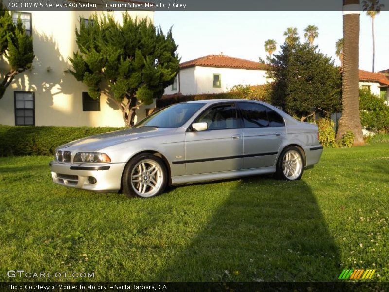 Titanium Silver Metallic / Grey 2003 BMW 5 Series 540i Sedan